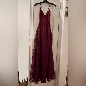 NWT Lulus burgundy maxi dress, size S